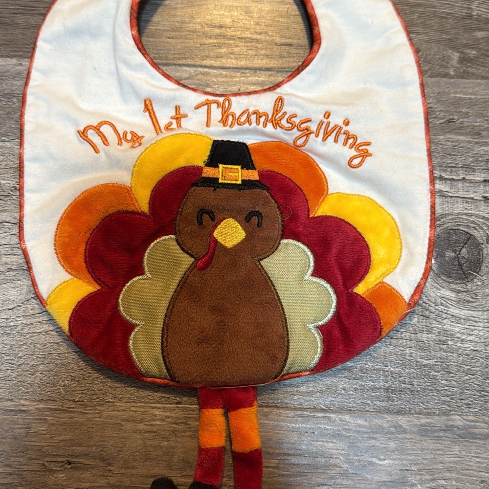 Thanksgiving Turkey Baby Bib